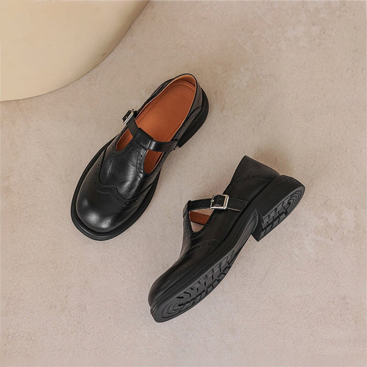 Mattea | Leather Mary Janes