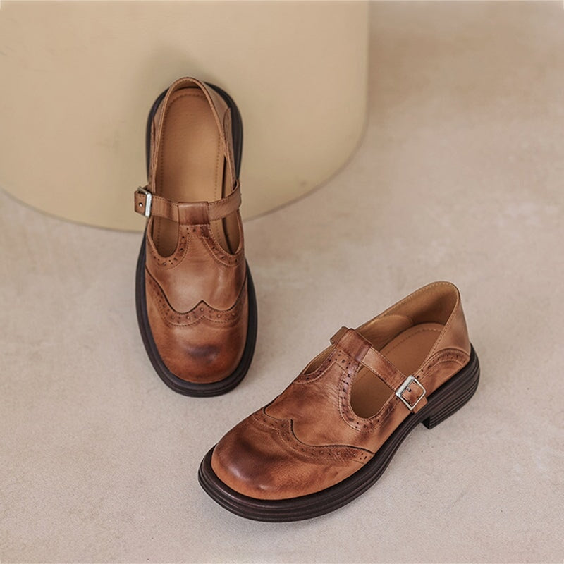 Mattea | Leather Mary Janes